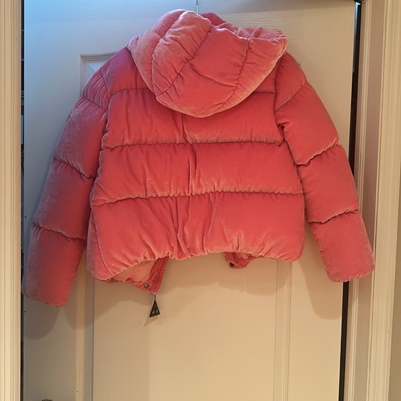 Moncler velvet down bomber pink jacket - Picture 9 of 14